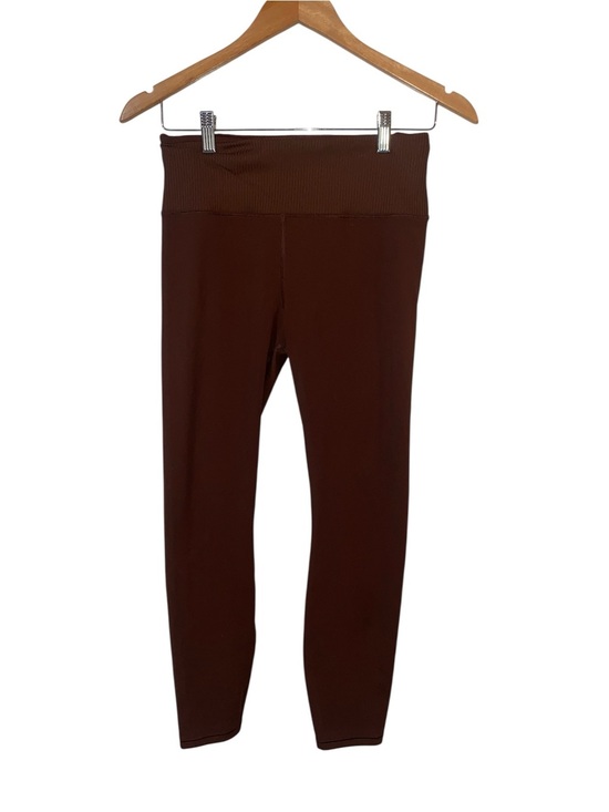 Vuori Pants - Vuori Brown Rib Studio Performance Leggings Medium Compression Smooth Activewear